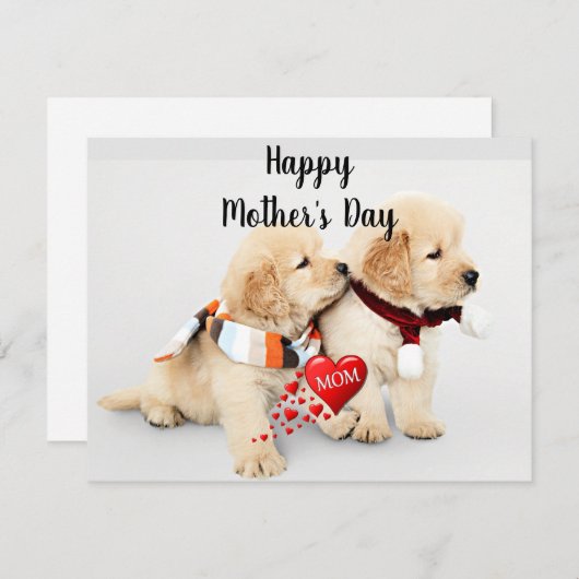 Happy Moederdag—hou van je moeder Feestdagenkaart (Voorkant / Achterkant)