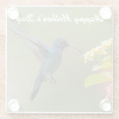 Happy Moederdag Hummingbird Onderzetter Glazen Onderzetter (Achterkant)