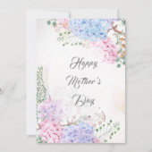 happy moederdag hydrangea card kaart (Voorkant)