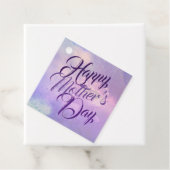 Happy Moederdag in Paars Bedankjes Labels (In situ)