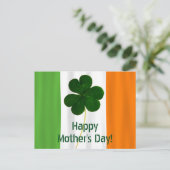 Happy Moederdag Irish Flag Shamrock Ierland Briefkaart (Staand voorkant)