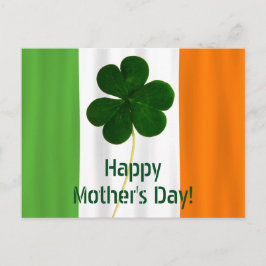 Happy Moederdag Irish Flag Shamrock Ierland Briefkaart