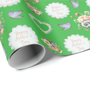 "Happy Moederdag Irish Green Cadeaupapier