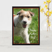 Happy Moederdag Jack Russell Terrier-kaart Kaart (Gele Bloem)