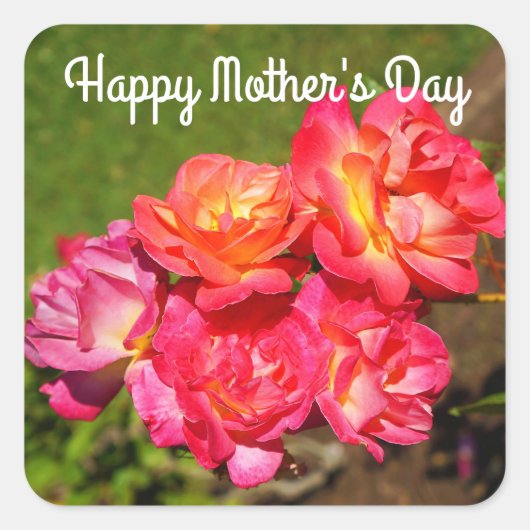Happy Moederdag Joseph's Coat Roos #1 Stickers (Voorkant)