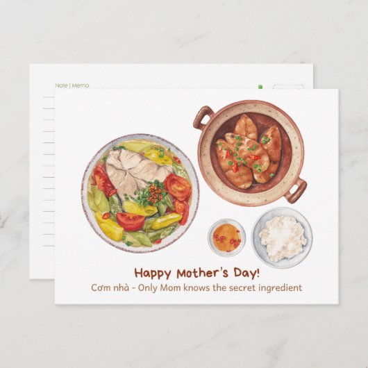 Happy Moederdag Kaart (Voorkant / Achterkant)