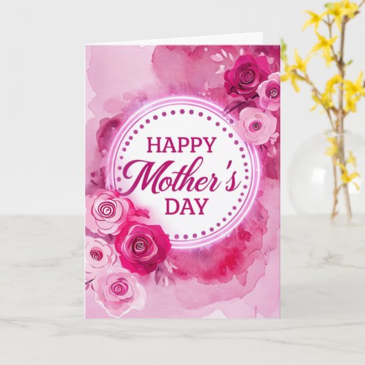 Happy Moederdag Kaart (Gele Bloem)