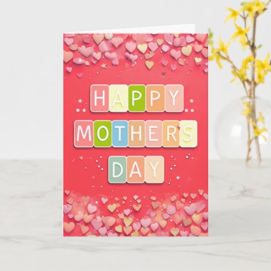 Happy Moederdag Kaart (Gele Bloem)