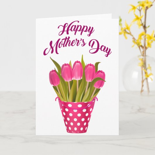 Happy Moederdag Kaart (Gele Bloem)