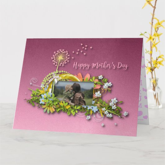 Happy Moederdag Kaart (Gele Bloem)