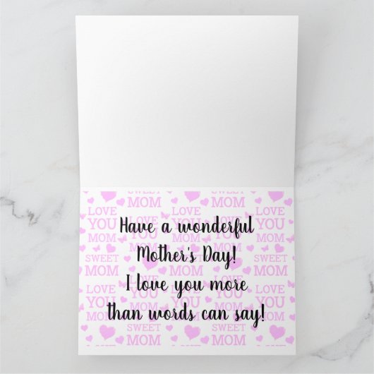 Happy Moederdag Kaart (Binnen)