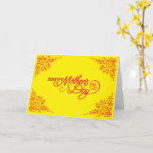 Happy Moederdag Kaart (Gele Bloem)