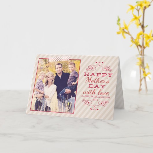 Happy Moederdag Kaart (Gele Bloem)