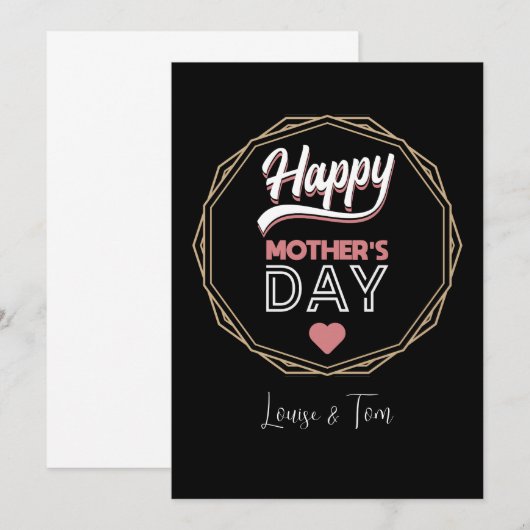 Happy moederdag kaart (Voorkant / Achterkant)