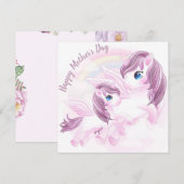 Happy Moederdag Kaart (Voorkant / Achterkant)