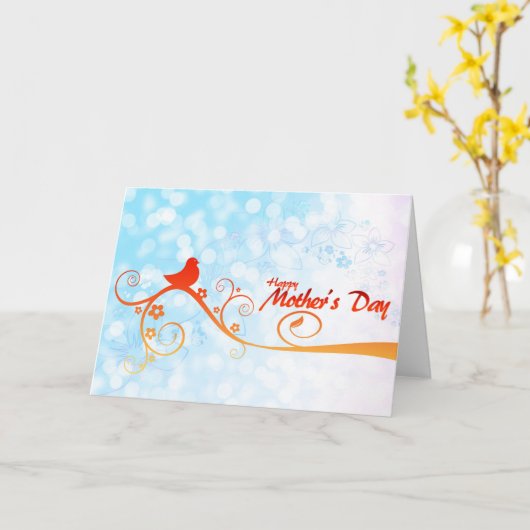 Happy Moederdag Kaart (Gele Bloem)