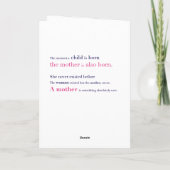 Happy Moederdag Kaart - adoptie of geboorte moeder (Achterkant)