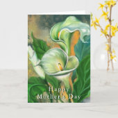 Happy Moederdag Kaart Calla Lily Flowers (Gele Bloem)