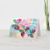 Happy Moederdag Kaart Colorful Butterflies (Voorkant)
