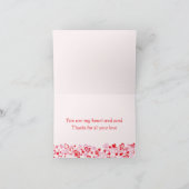 Happy Moederdag kaart harten en rood lint (Binnen)