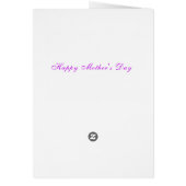 Happy Moederdag Kaart Paars Roos (Achterkant)