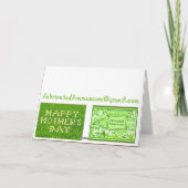 Happy Moederdag Kaart Printable Paw Prints Lettert (Achterkant)