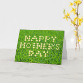 Happy Moederdag Kaart Printable Paw Prints Lettert (Gele Bloem)