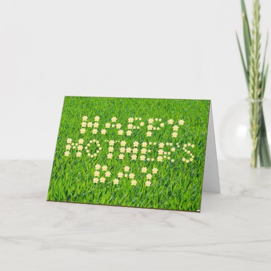 Happy Moederdag Kaart Printable Paw Prints Lettert (Voorkant)