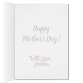 Happy Moederdag Kaart Red Roze Roses Floral (Binnen (Rechts))