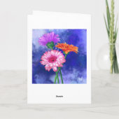 Happy Moederdag Kaart Three Color Gerberas (Achterkant)