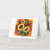 Happy Moederdag Kaart Three Sunflower (Achterkant)