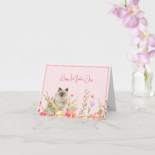 Happy Moederdag Kaart uit de kat (Orchidee)