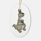 Happy Moederdag Kangaroo & Baby Ornament (Links)