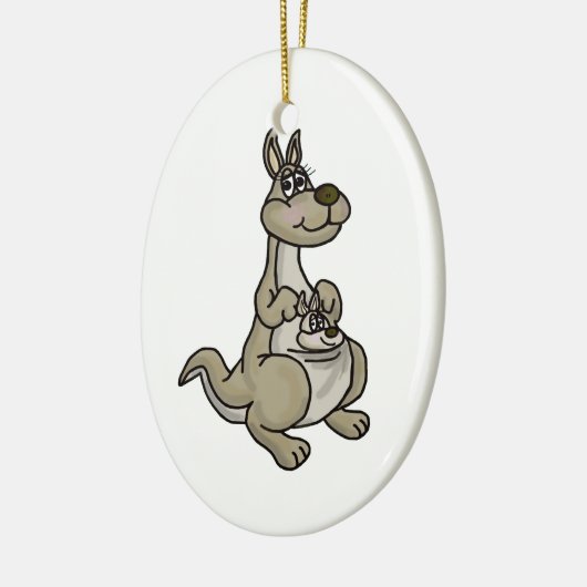 Happy Moederdag Kangaroo & Baby Ornament (Links)