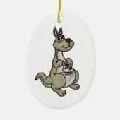 Happy Moederdag Kangaroo & Baby Ornament (Voorkant)