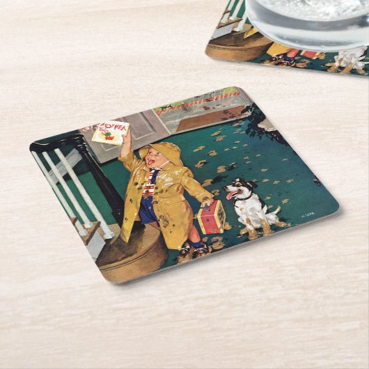 Happy Moederdag Kartonnen Onderzetters (Schuin)