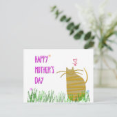 Happy Moederdag | Kat Briefkaart (Staand voorkant)