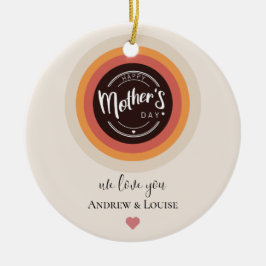 Happy moederdag keramisch ornament