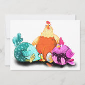 Happy Moederdag - kippen die op eieren wachten (Achterkant)