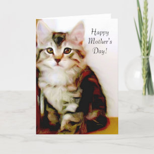 Happy Moederdag Kitten wenskaart Kaart