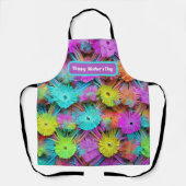 Happy moederdag kleurful adornement gepersonalisee schort (Voorkant)