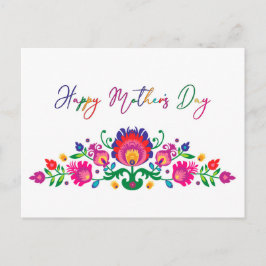 Happy Moederdag kleurful Folklore Briefkaart