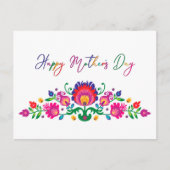 Happy Moederdag kleurful Folklore Briefkaart (Voorkant)
