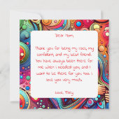 Happy Moederdag | kleurrijk Abstract Kaart (Achterkant)