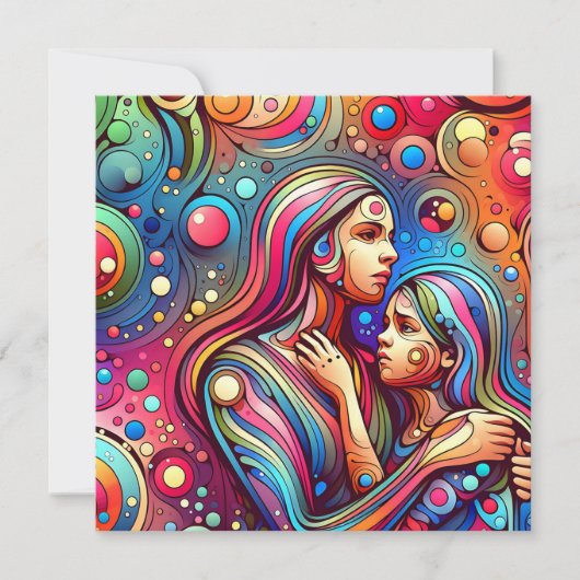 Happy Moederdag | kleurrijk Abstract Kaart (Voorkant)