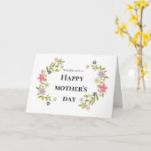 Happy Moederdag Kleurrijke Bloemen Groet Kaart (Gele Bloem)