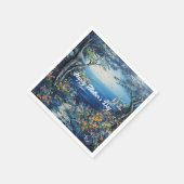 Happy Moederdag Lake Scene Servet (Hoek)