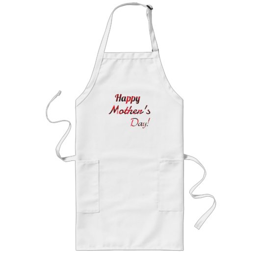 Happy Moederdag Lang Schort (Voorkant)