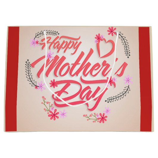 Happy Moederdag Large Cadeautasje (Voorkant)