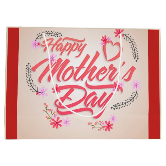 Happy Moederdag Large Cadeautasje (Achterkant)